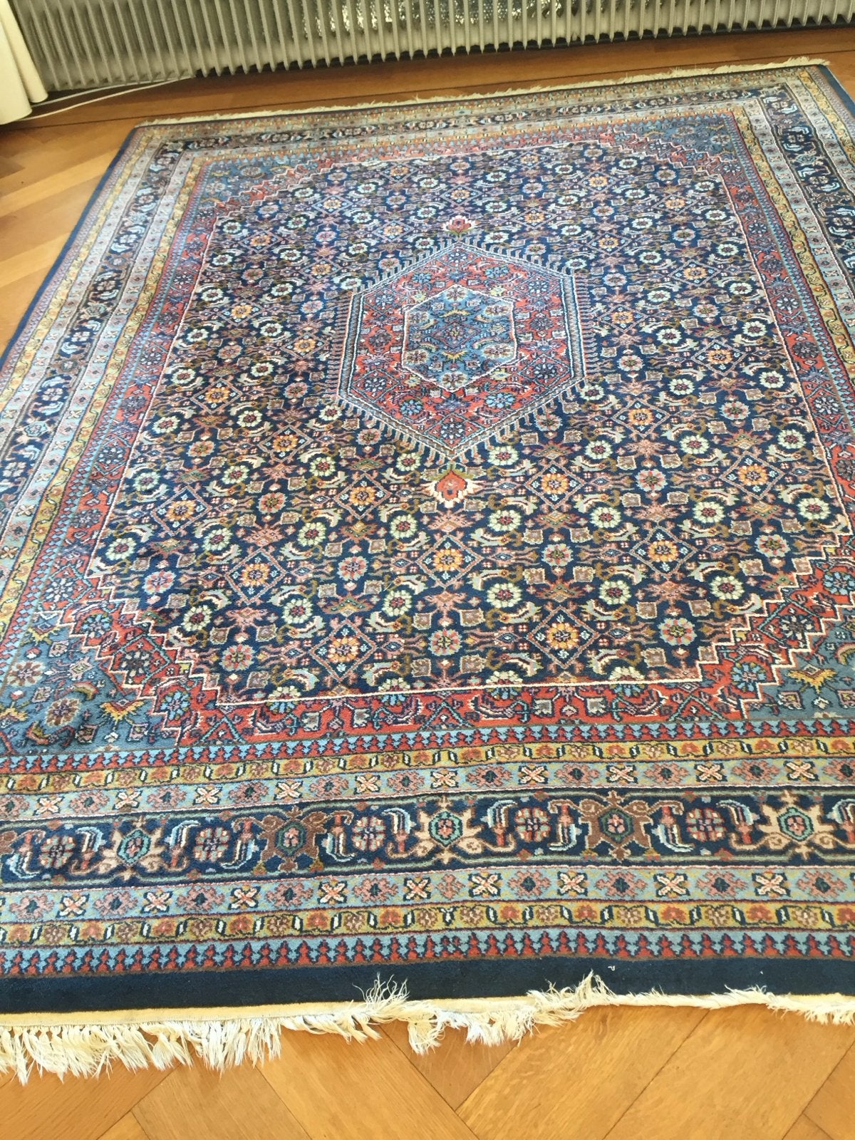 2 Perzische tapijten - Handgeknoopt en overcompleet, Huis en Inrichting, Ophalen, Gebruikt, Blauw, 150 tot 200 cm