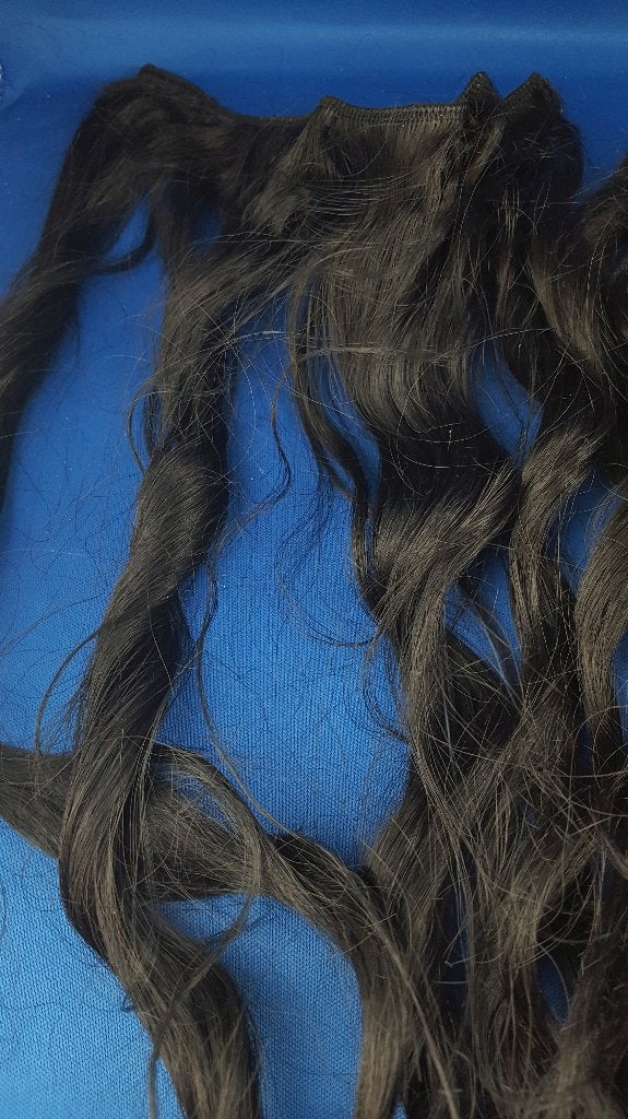 Hair extensions, clip in hair, kleur zwart. Echt haar! 2A4, Tweedehands verkoop, Tweedehands verkoop, Gebruikt, Ophalen of Verzenden
