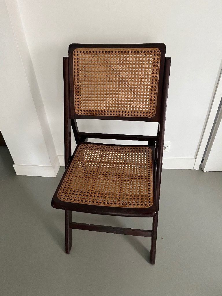 Vintage opklapbare Rotan Stoel, Ophalen