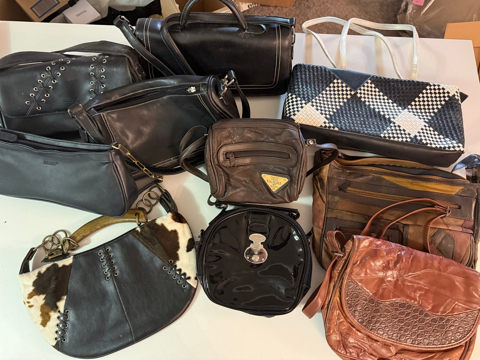 Diverse collectie handtassen en schoudertassen, Verzenden, Zo goed als nieuw, Overige kleuren, Handtas