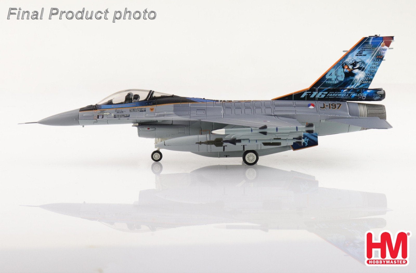 Te koop: Hobby Master F-16AM J-197 RNLAF 2024 "Final Flight", Hobby en Vrije tijd, Overige merken, Nieuw, Ophalen of Verzenden