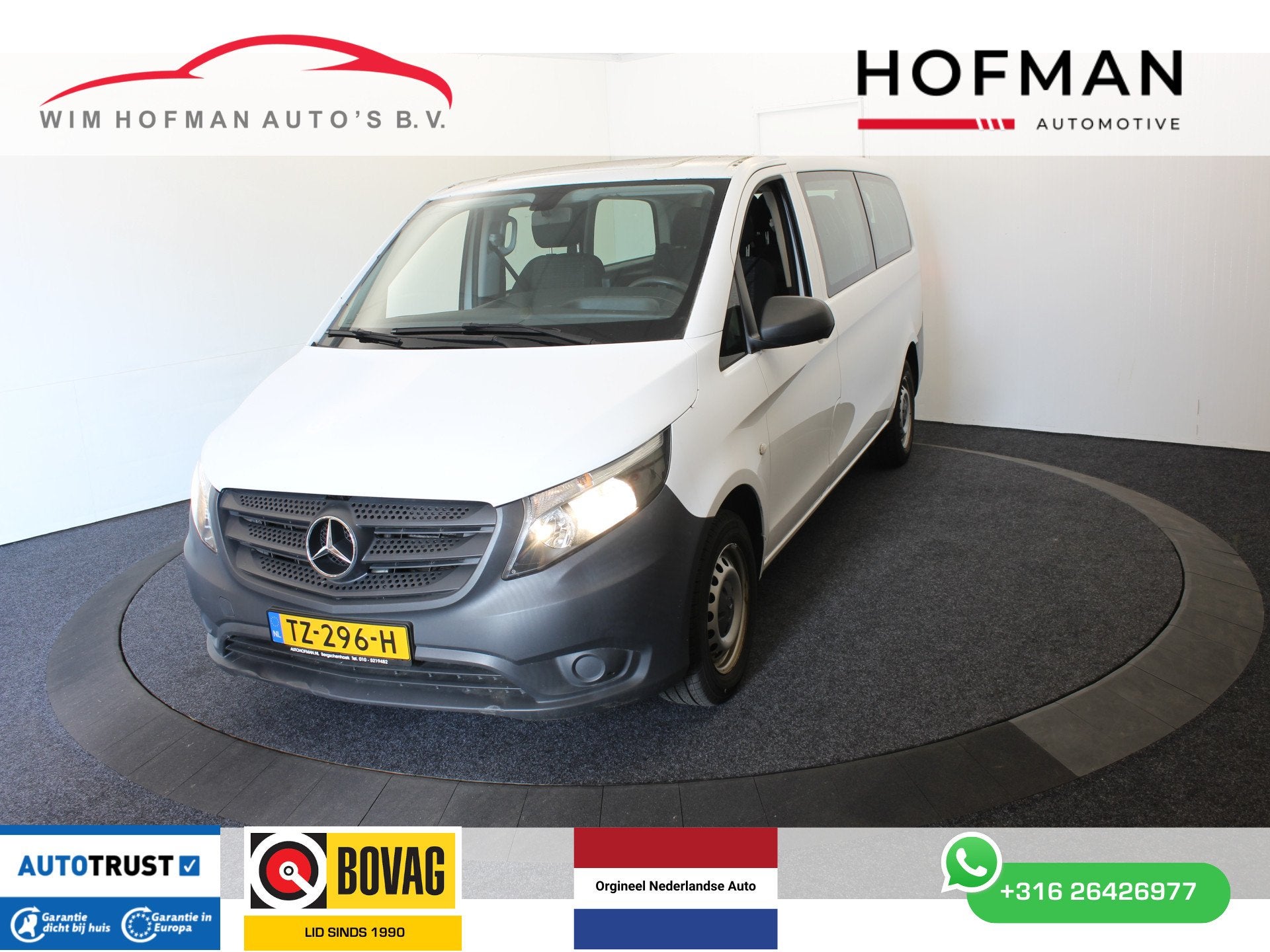 Mercedes-Benz Vito 109 BlueTEC XL L3 9 Pers Airco BPM-Vrij e, Stof, Gebruikt, Wit, Origineel Nederlands