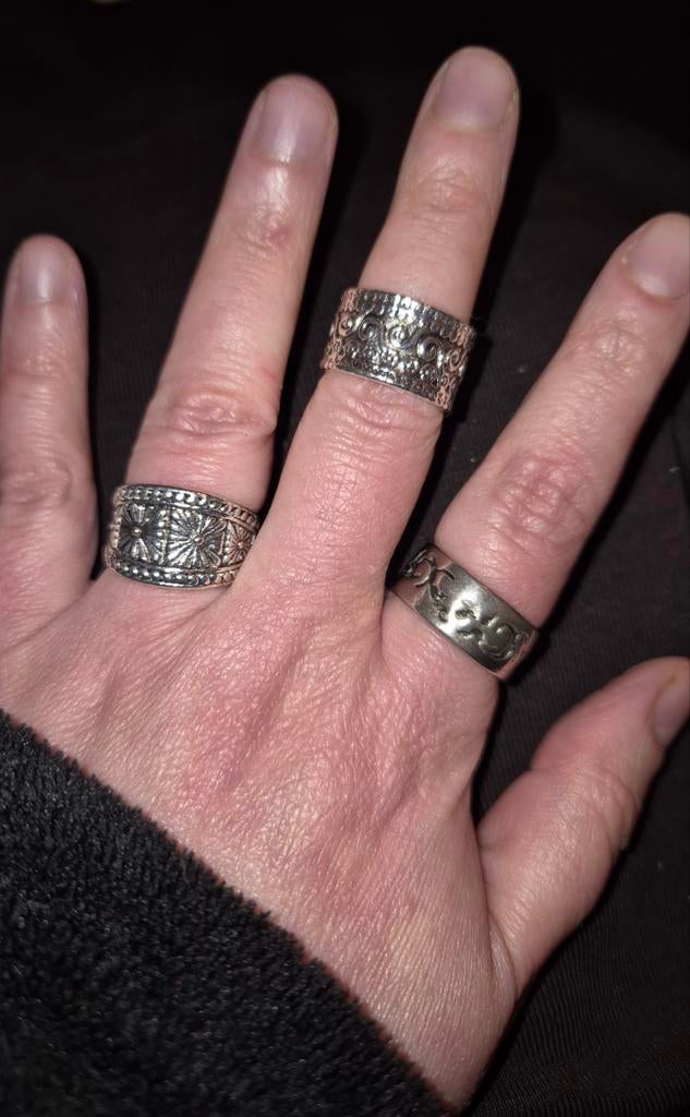 3 boho ringen, Overige materialen, Nieuw, Ophalen of Verzenden, Dame