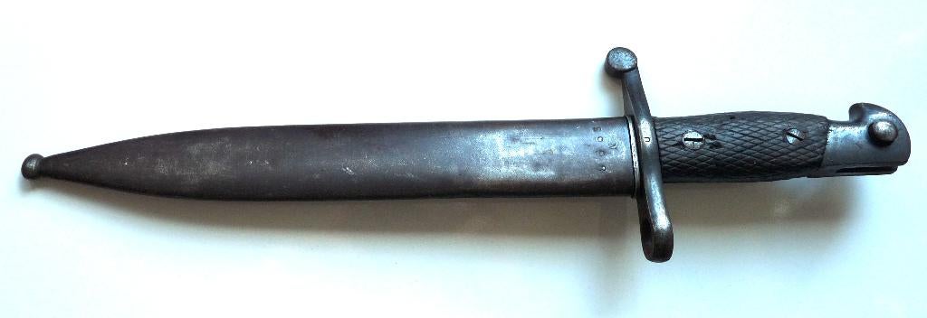 Te koop aangeboden: Spaanse M1941 Bajonet met schede., Verzenden, Landmacht, Overige gebieden, Mes of Dolk