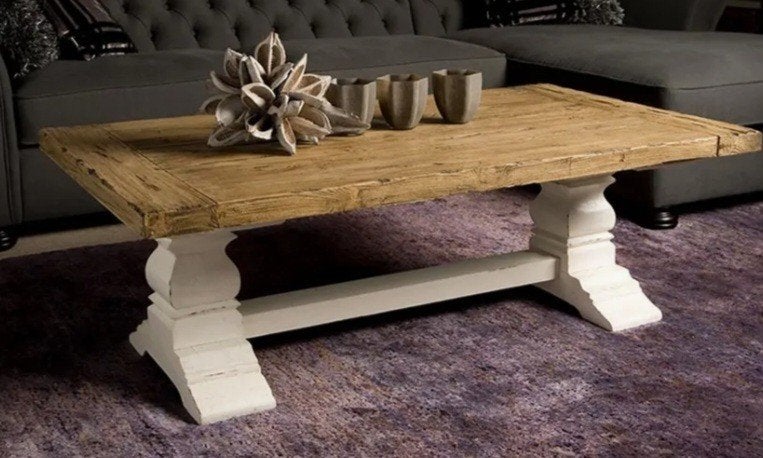 Landelijk salontafel  te koop, Ophalen, Gebruikt, 100 tot 150 cm, 50 tot 100 cm