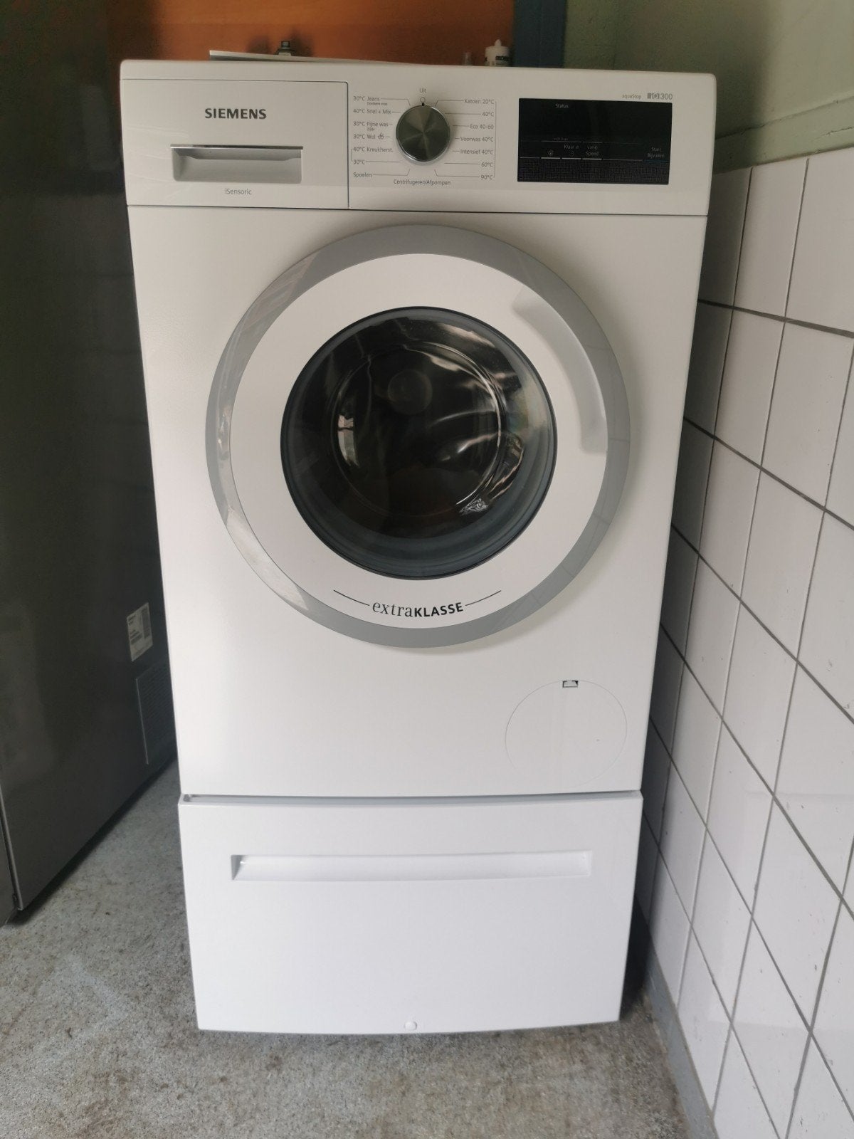 .Siemens iQ300 extraKlasse wasmachine, model WM14N095N, Ophalen, Kort programma, 85 tot 90 cm, 1200 tot 1600 toeren