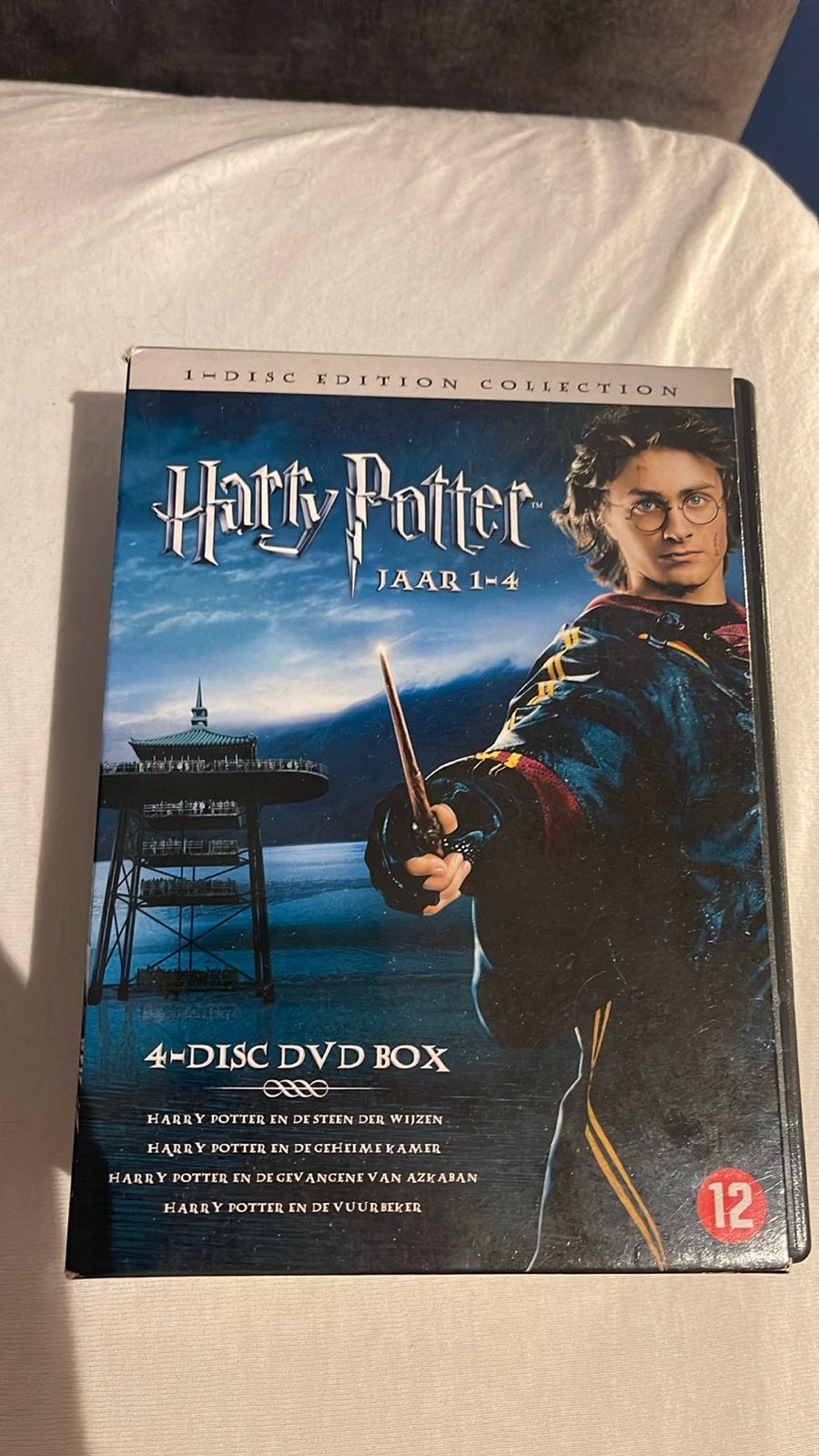 Harry Potter Jaren 1-4 DVD Boxset - 4 Discs, Cd's en Dvd's, Ophalen, Nederlands, Science Fiction en Fantasy, Inclusief doosje