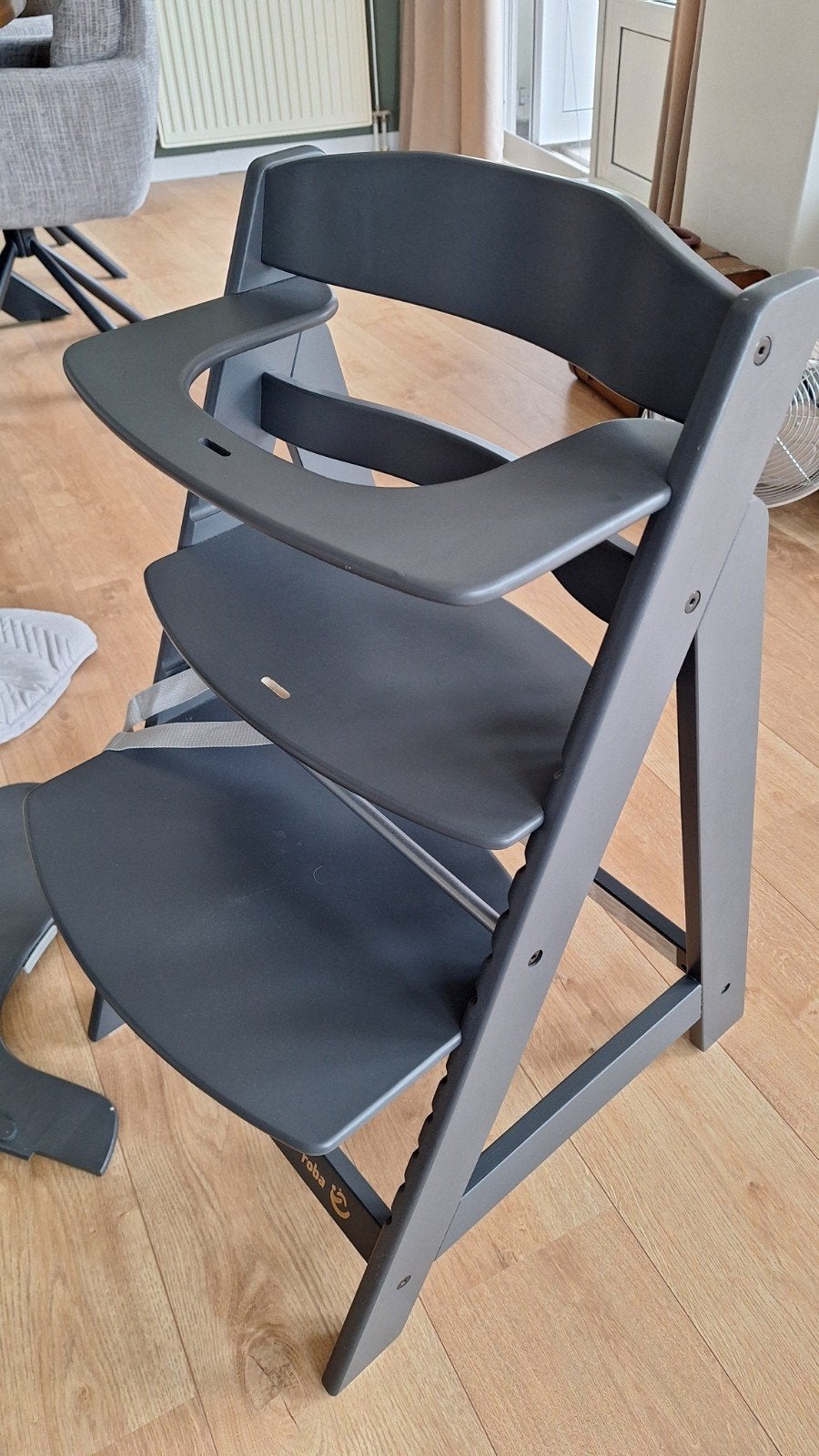ROBA Kinderstoel grijs - Meegroeistoel met accessoires, Ophalen, Gebruikt, Meegroeistoel, Afneembaar eetblad