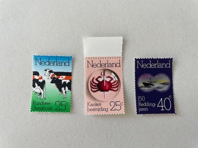 1974 Postfris 3x Jubilea NVPH 1052#1054, Postzegels en Munten, Postzegels | Nederland, Ophalen of Verzenden, Na 1940, Postfris