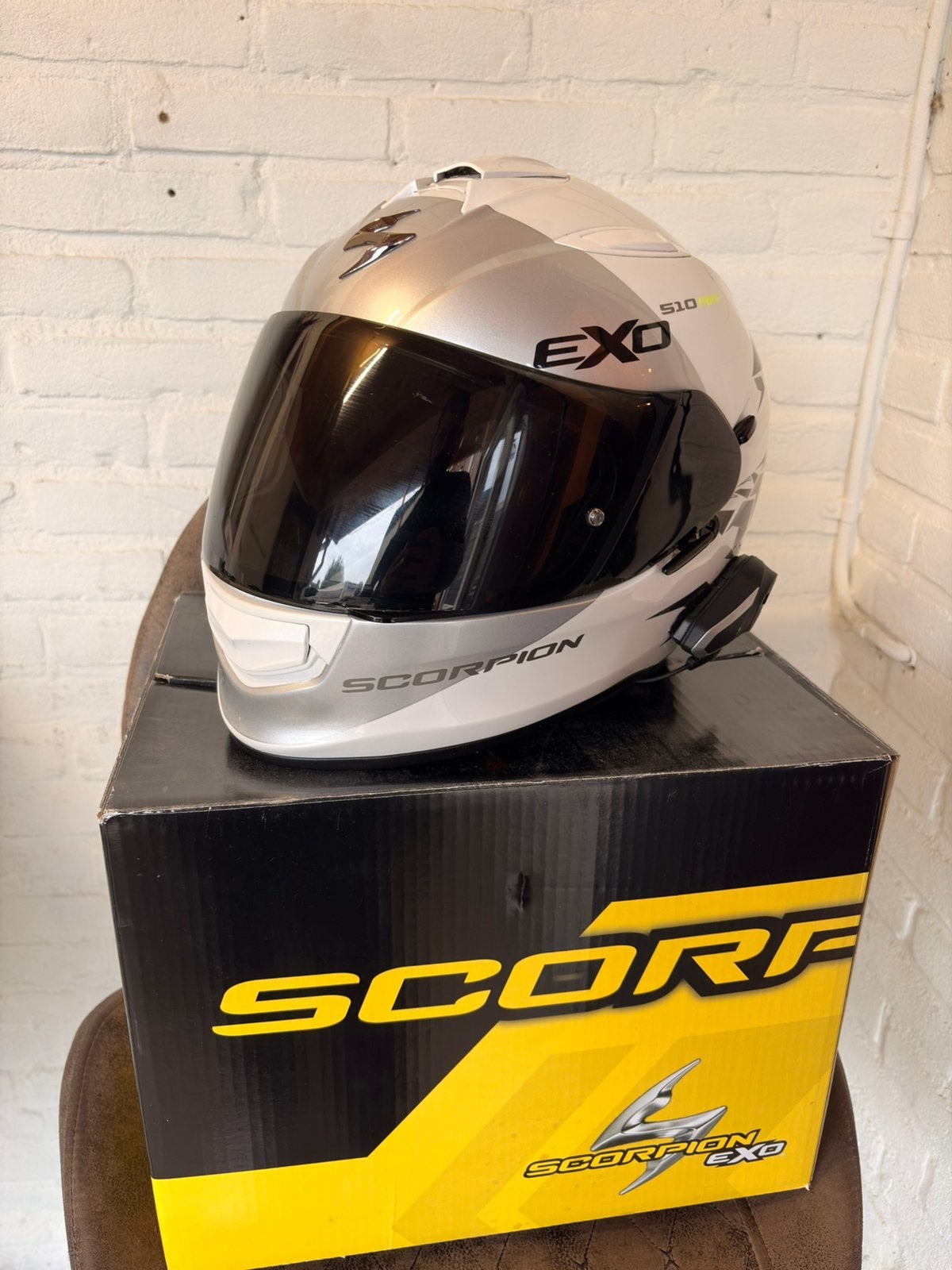 Scorpion EXO-510 Air Pique M 57-58 cm + Bluetooth, Motoren, Overige merken, M, Ophalen of Verzenden, Integraalhelm
