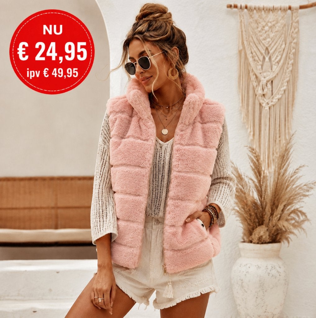 Prachtig fake fur Bodywarmer Zacht Roze One Size: 36/42, Ophalen of Verzenden, Nieuw, Maat 38/40 (M), Roze