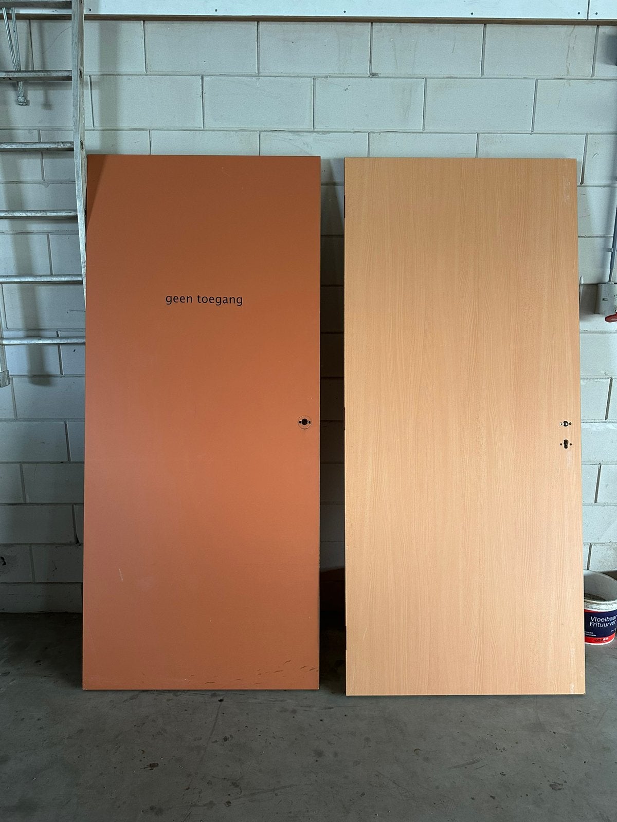 2x zware houten binnendeuren 93x221, Doe-het-zelf en Verbouw, Deuren en Horren, Ophalen, Gebruikt, 80 tot 100 cm, Binnendeur