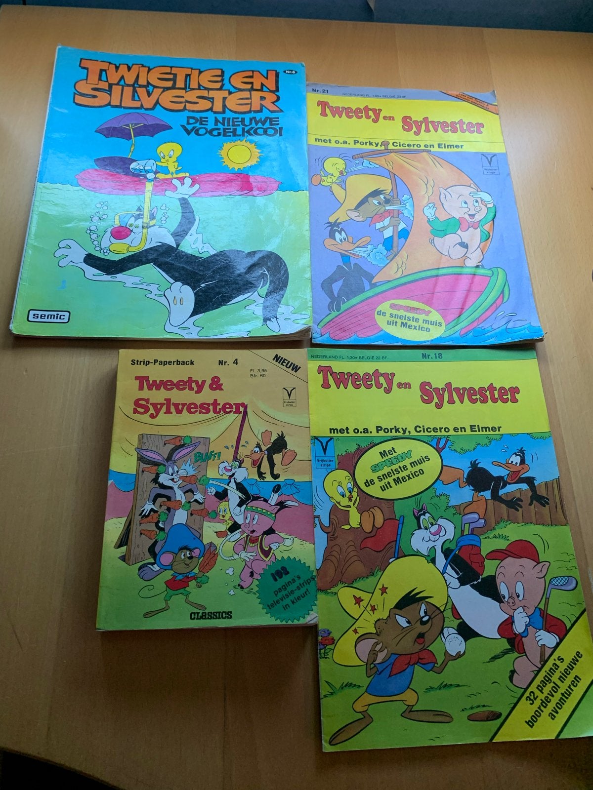 Tweety en Sylvester Stripboeken - 4 stuks, Meerdere stripboeken, Ophalen of Verzenden, Gelezen