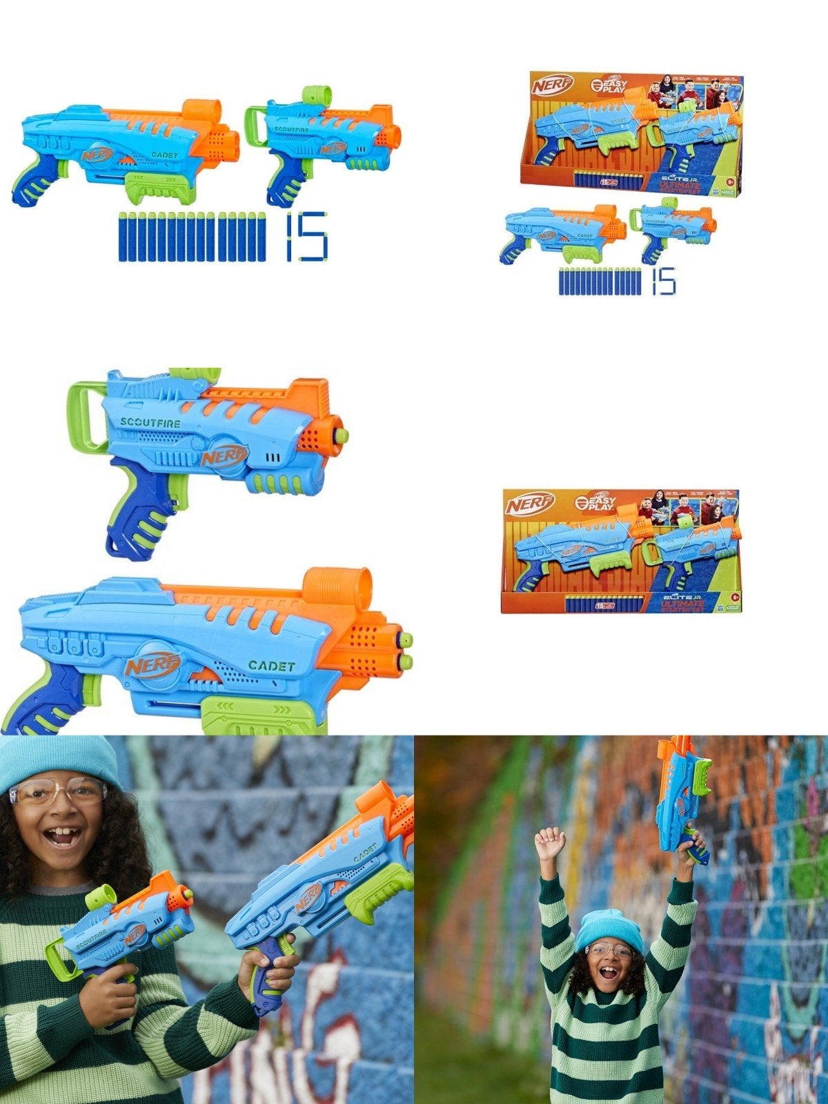 nerf set met 15 foam darts en kleine en grote blaster nieuw, Ophalen of Verzenden, Nieuw