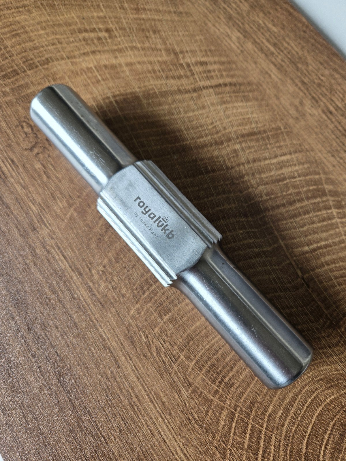 Royal VKB RVS Knoflookcrusher - Ineke Hans Design 18cm, Huis en Inrichting, Ophalen of Verzenden, Gebruikt