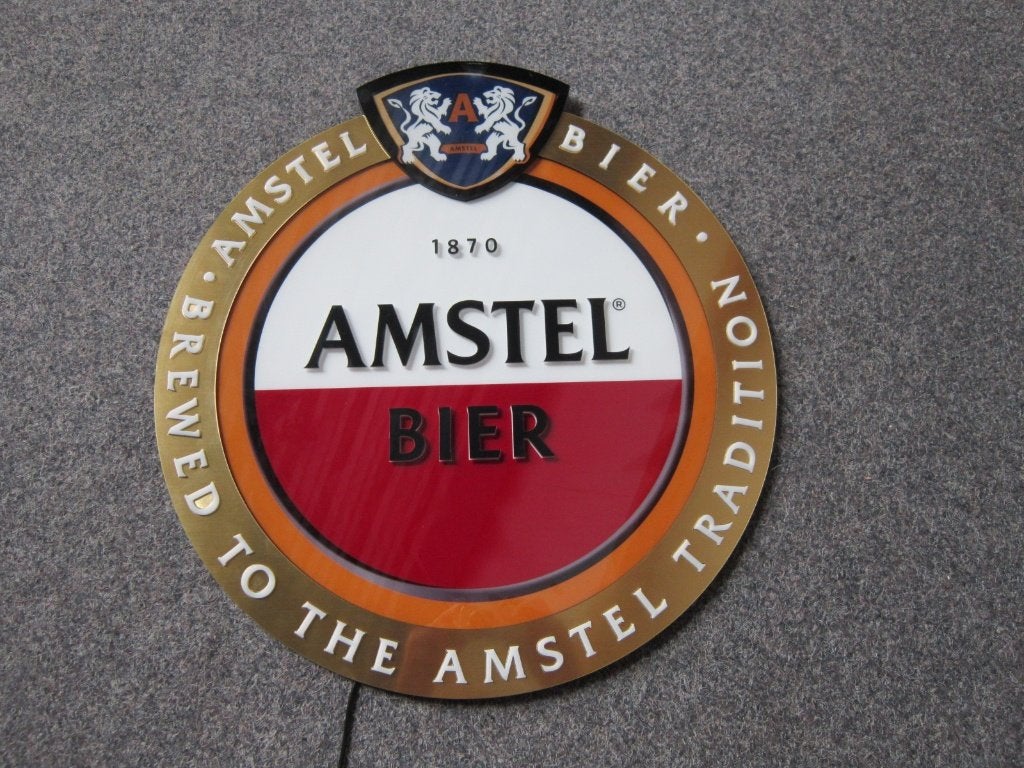 AMSTEL BIER LED LICHTRECLAME, Verzamelen, Biermerken, Ophalen, Nieuw, Overige typen, Amstel