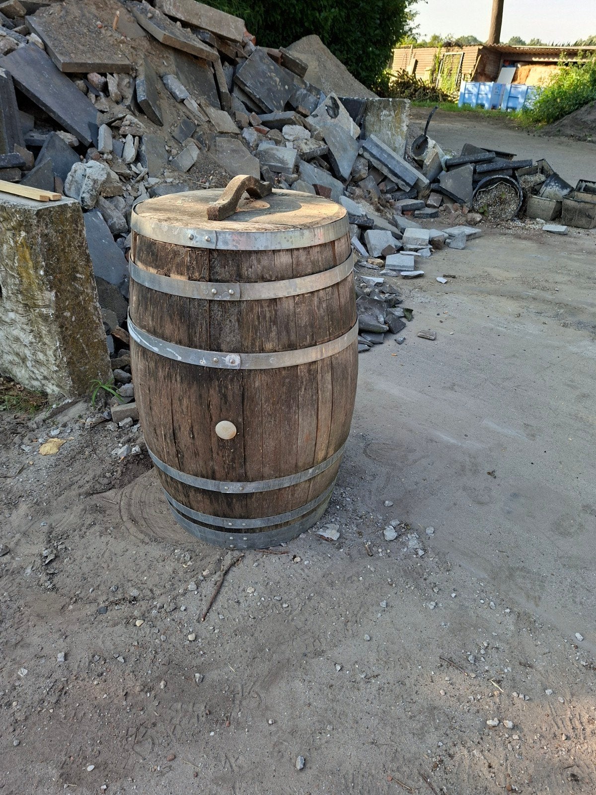 Regenton eiken wijnvat, 150 liter of meer, Ophalen, Zo goed als nieuw, Hout