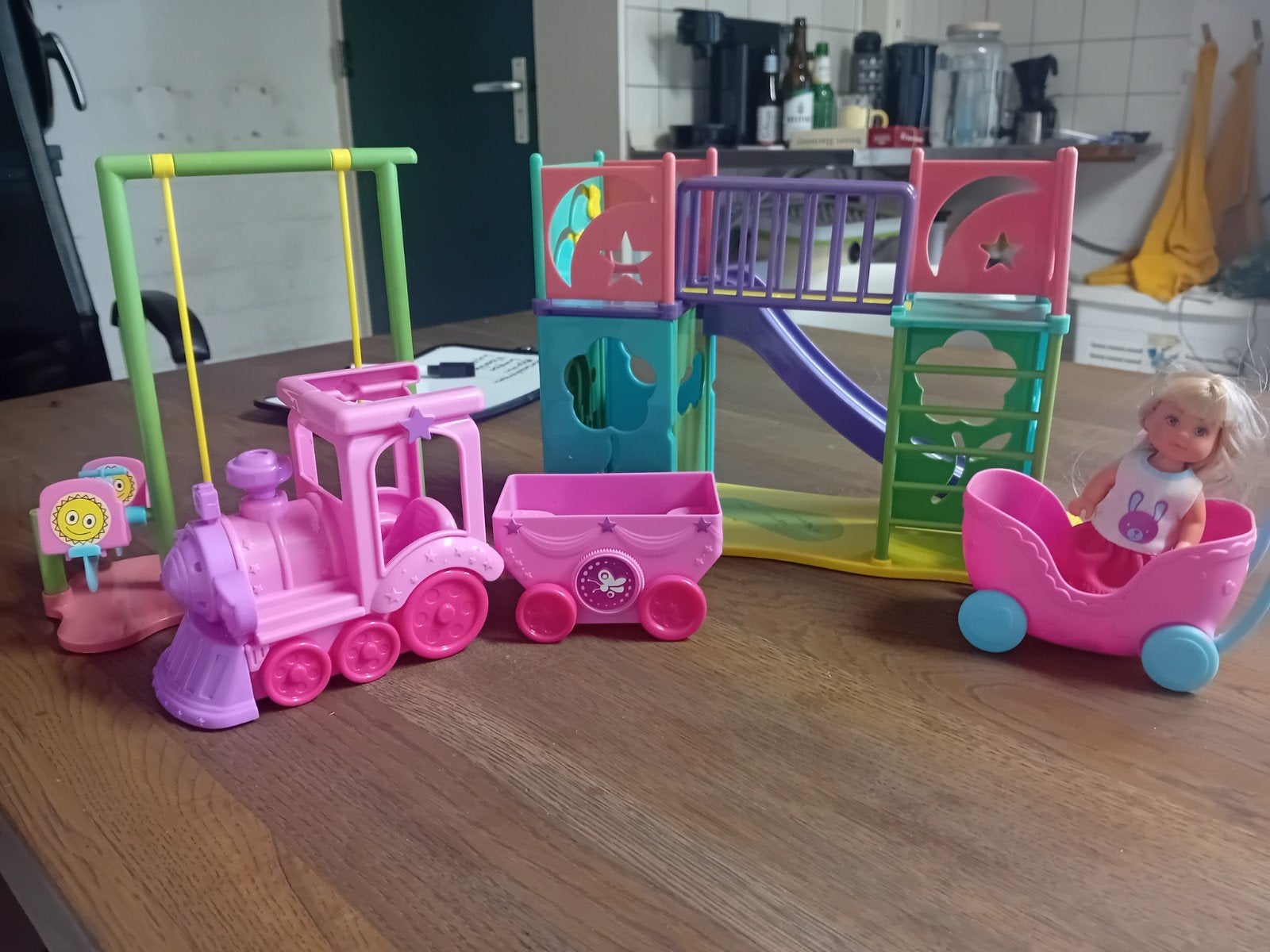 Speeltuin set met trein en pop, Ophalen of Verzenden, Gebruikt, Meisje