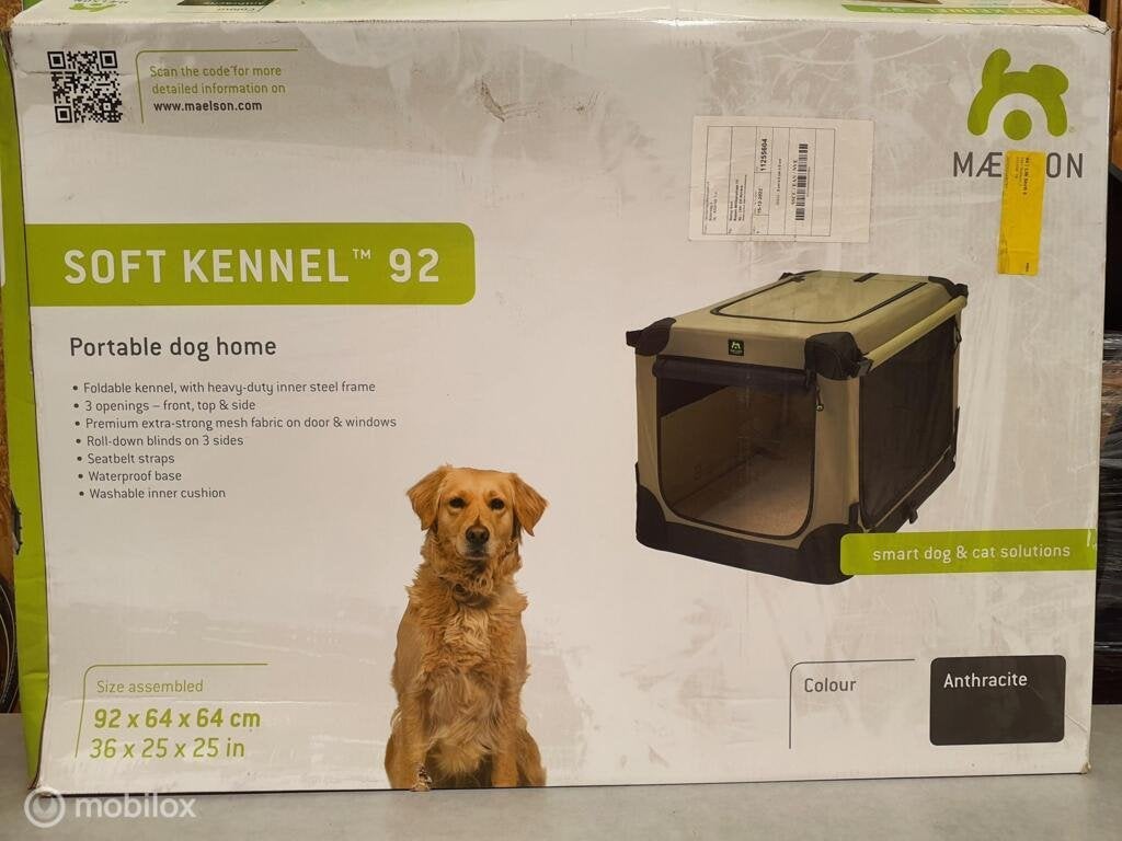 Draagbare hondenkennel Soft Kennel 92, Nieuw