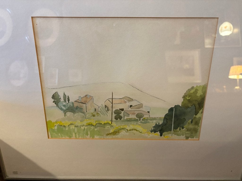 5 Aquarellen netjes in lijst , gesigneerd., Ophalen of Verzenden, Landschap, Papier, Origineel werk