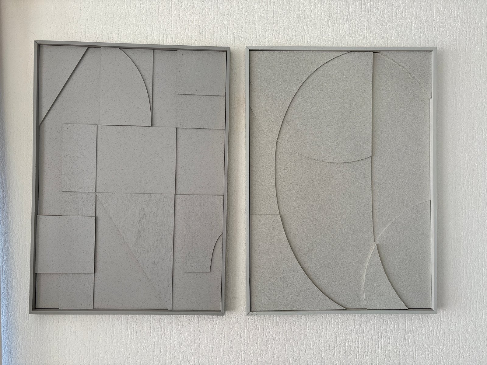 Set van 2  Wanddecoraties, Ophalen, Abstract, Met textuur, Composieten