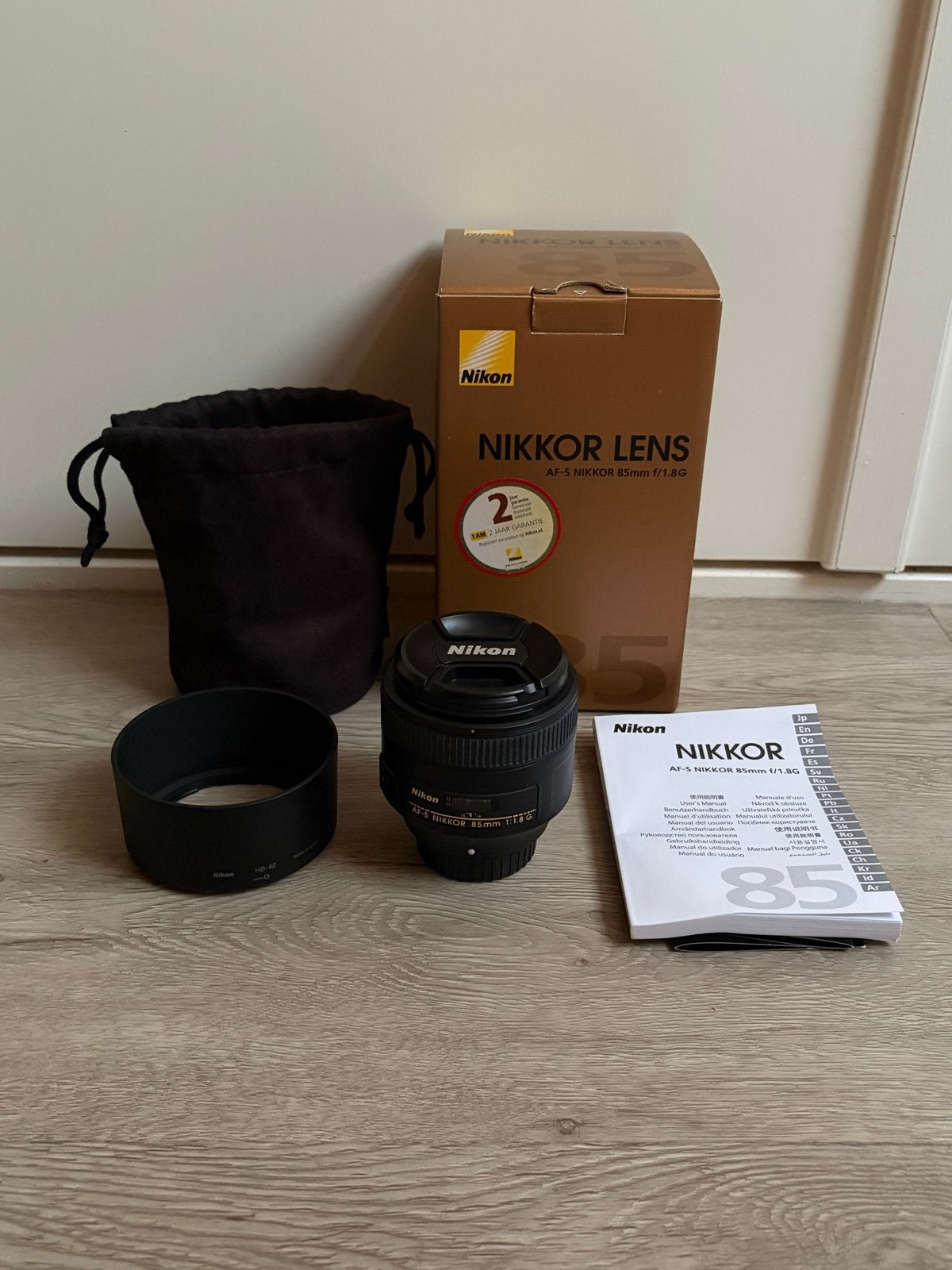 Nikon AF-S NIKKOR 85mm f/1.8G objectief, Ophalen of Verzenden, Zo goed als nieuw, Standaardlens