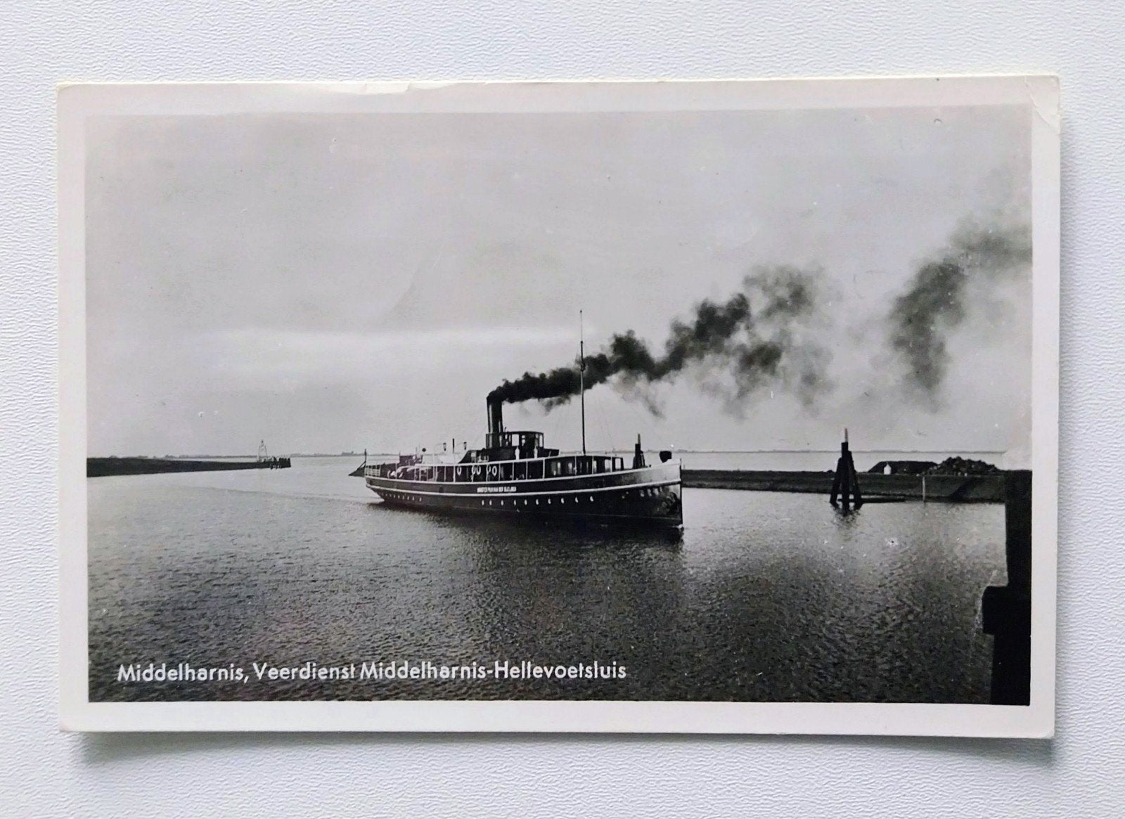 Ansichtkaart Veerdienst Middelharnis - Hellevoetsluis., Ophalen of Verzenden, Kaart, Foto of Prent