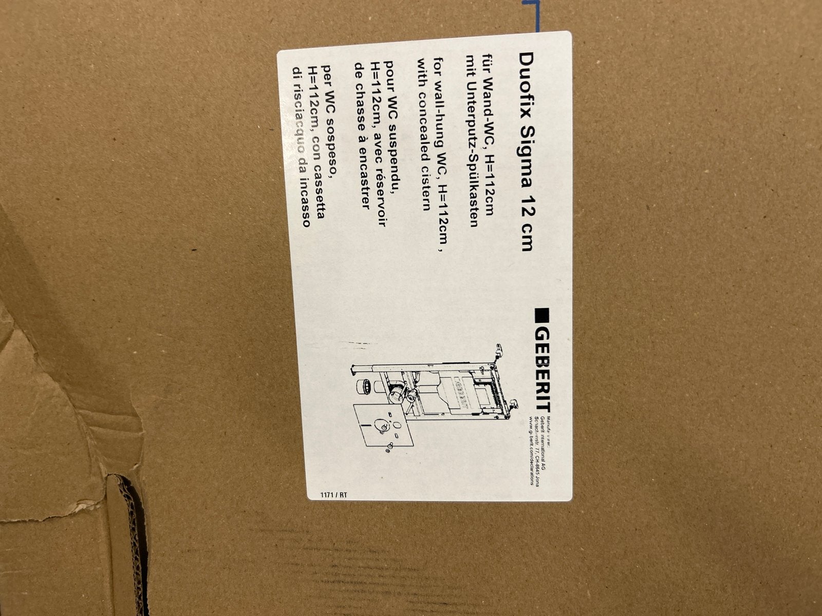Geberit Duofix Sigma 12 cm inbouwreservoir voor wand-wc, Ophalen, Nieuw, Toilet