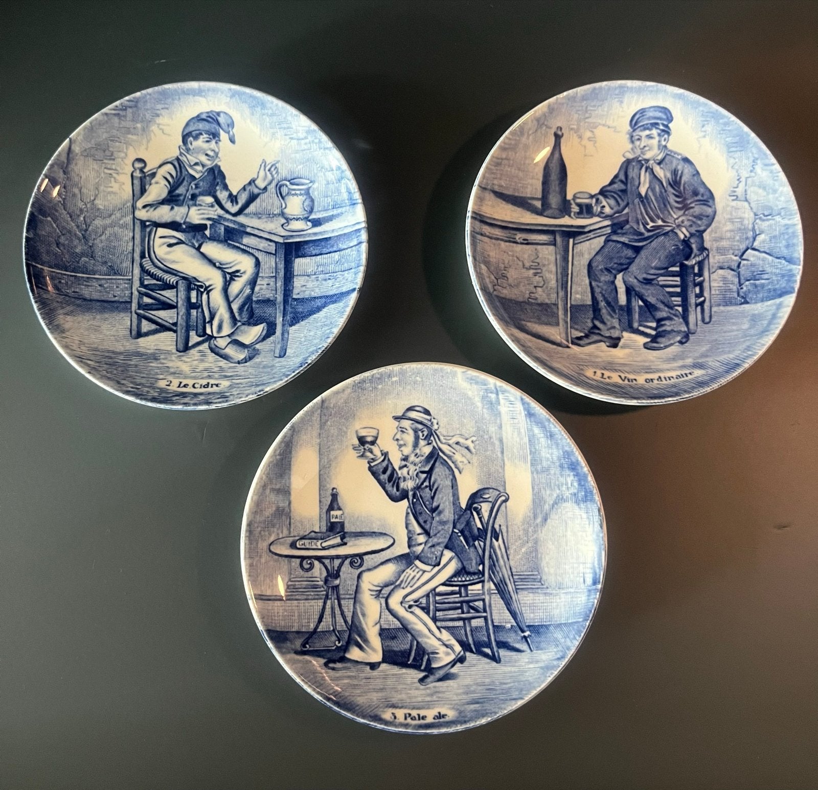 Boch Delftse bordjes set - Vintage, Ophalen of Verzenden