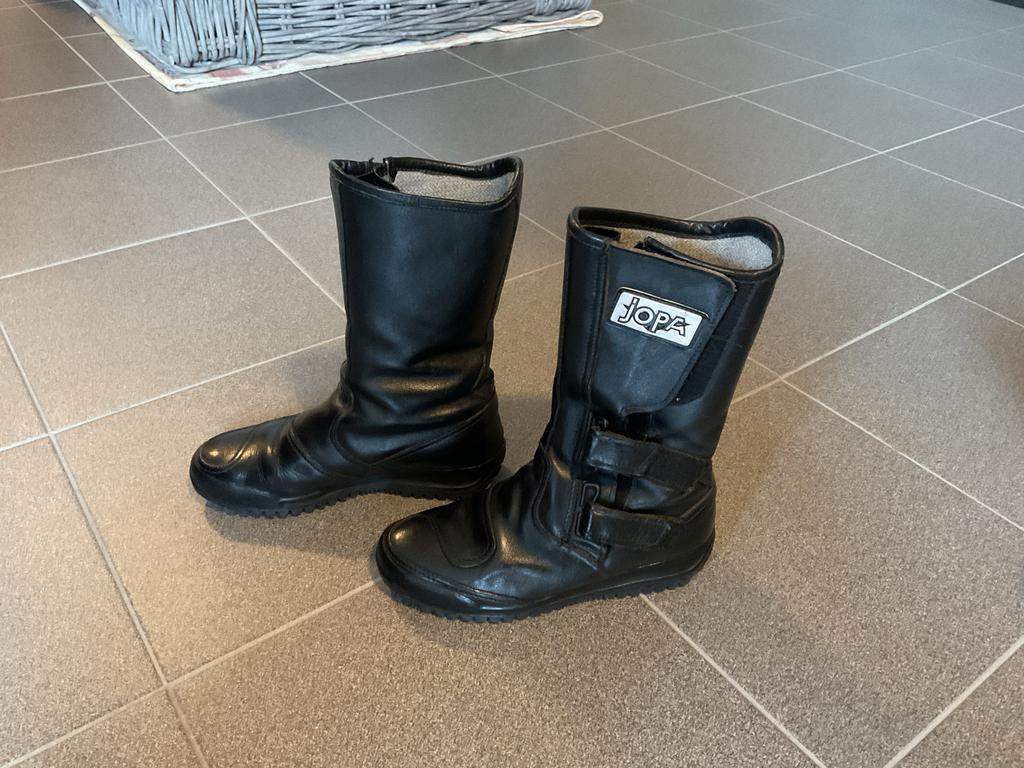 Jopa zwarte leren motorlaarzen, maat 36, weinig gebruikt, Ophalen, Tweedehands, Laarzen