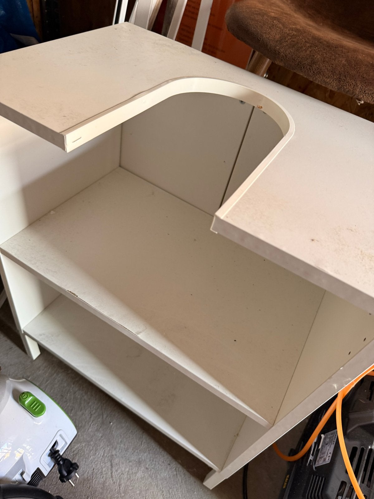 Witte hoekkast met planken - Gebruikt, Ophalen, Gebruikt