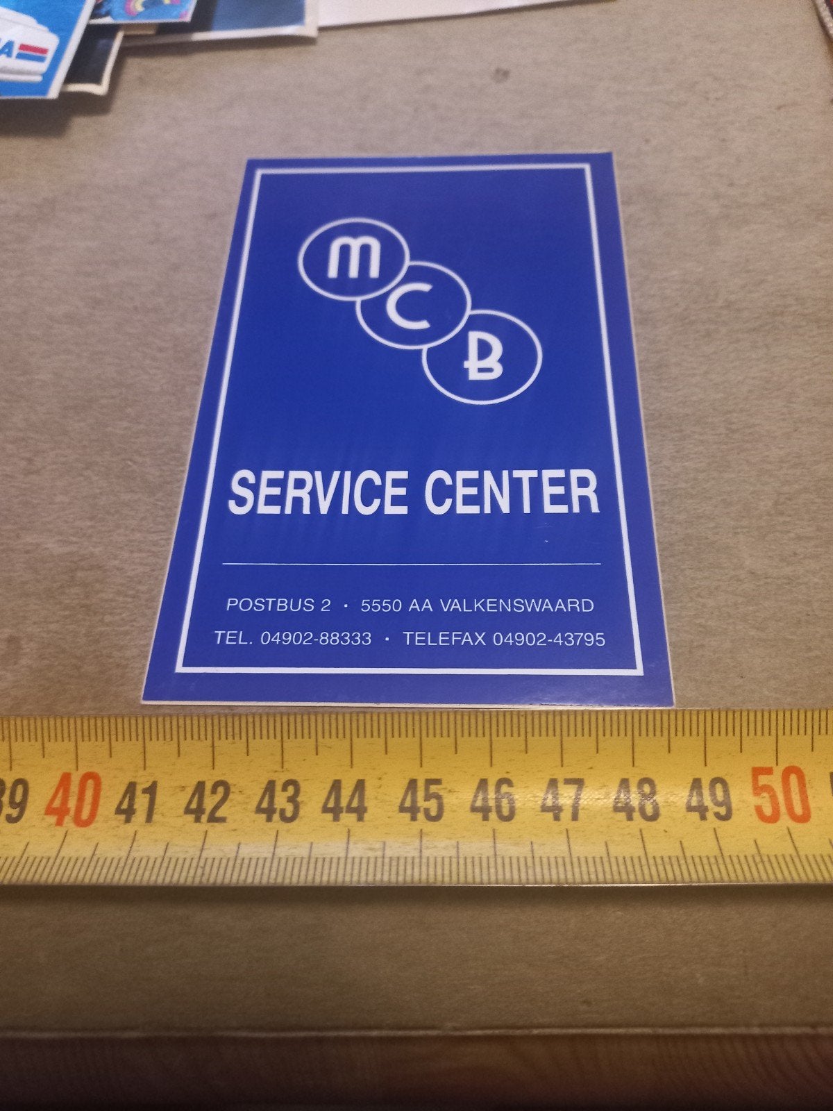 MCD Service Center Valkenswaard Reclamesticker, Ophalen of Verzenden, Gebruikt