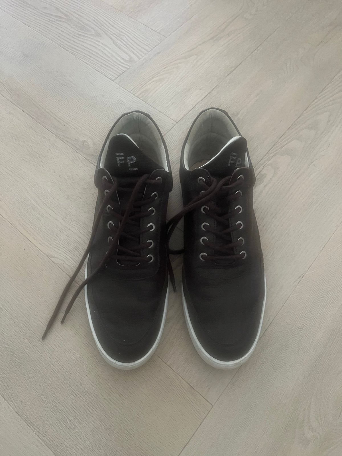 Donkerbruine leren Filling Pieces sneakers maat 44, Kleding | Heren, Schoenen, Ophalen, Zo goed als nieuw, Bruin, Veterschoenen