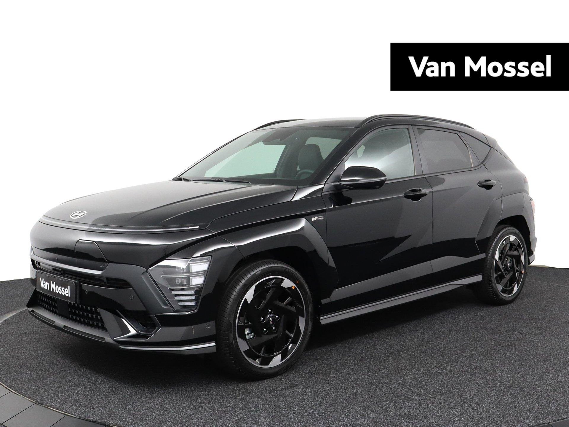 Hyundai Kona Electric N Line 64.8 kWh | Uit Voorraad Leverba, Auto's, Dealer onderhouden, Zwart, Met garantie (alle), Zwart