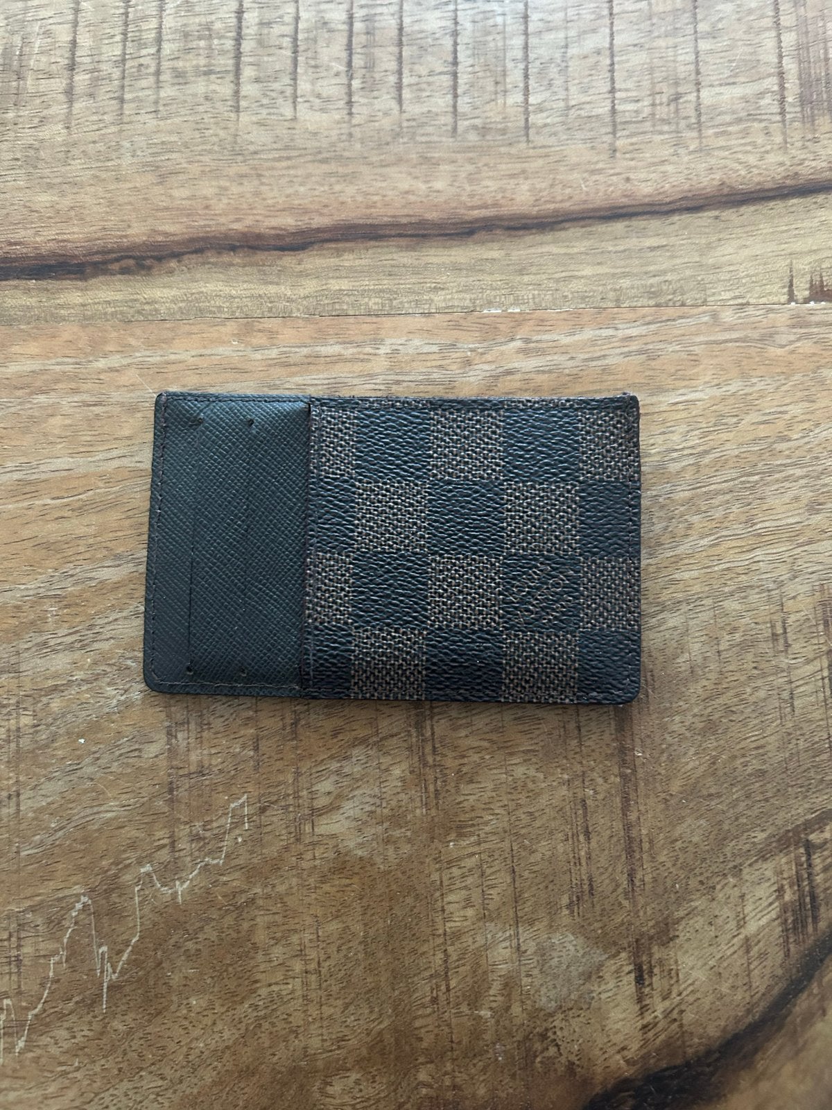 Louis Vuitton Pasjeshouder Damier Ebene, Overige merken, Gebruikt, Bruin, Ophalen of Verzenden
