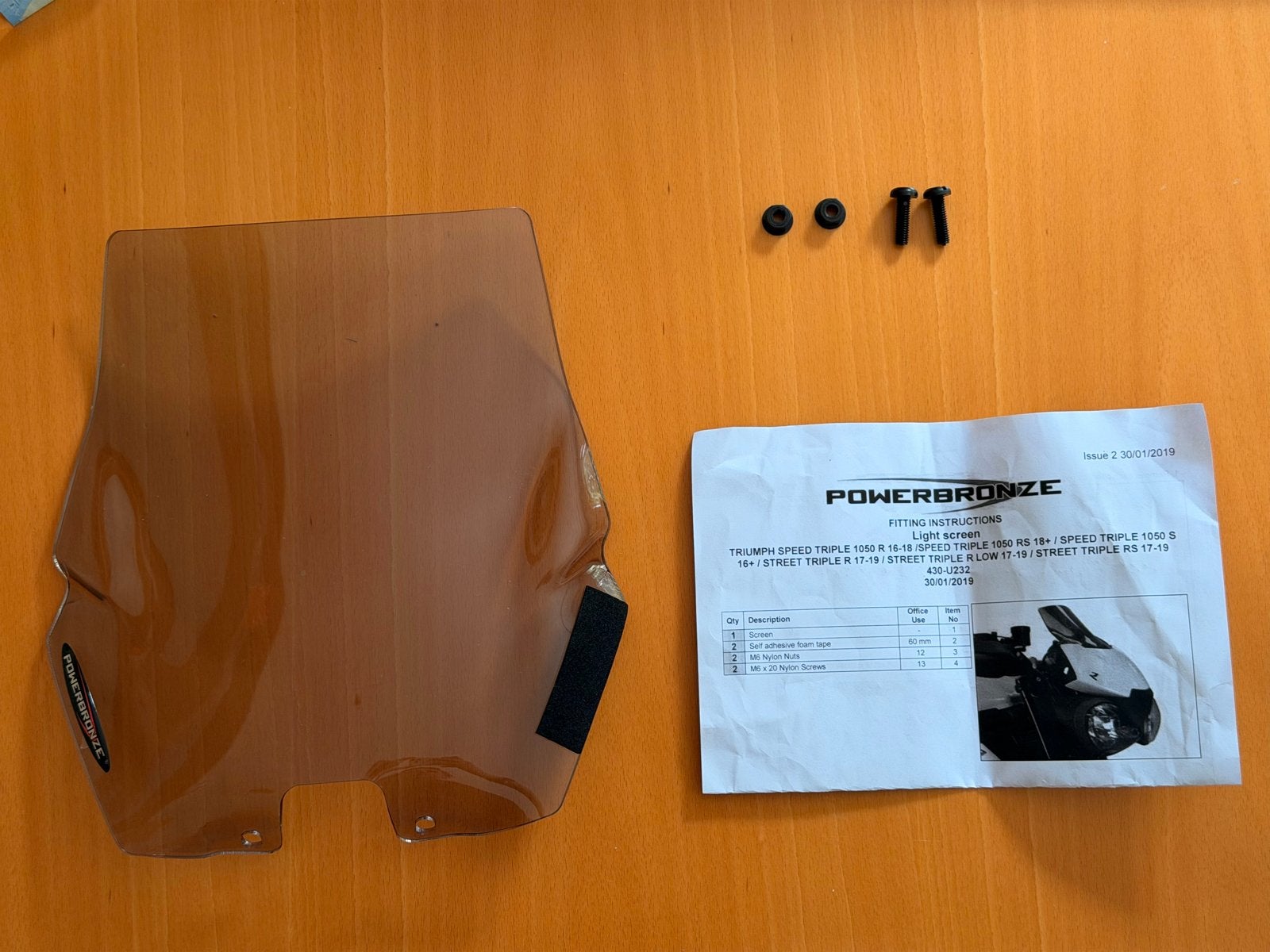 Powerbronze windscherm Triumph Street Triple / Speed Triple, Ophalen of Verzenden, Nieuw