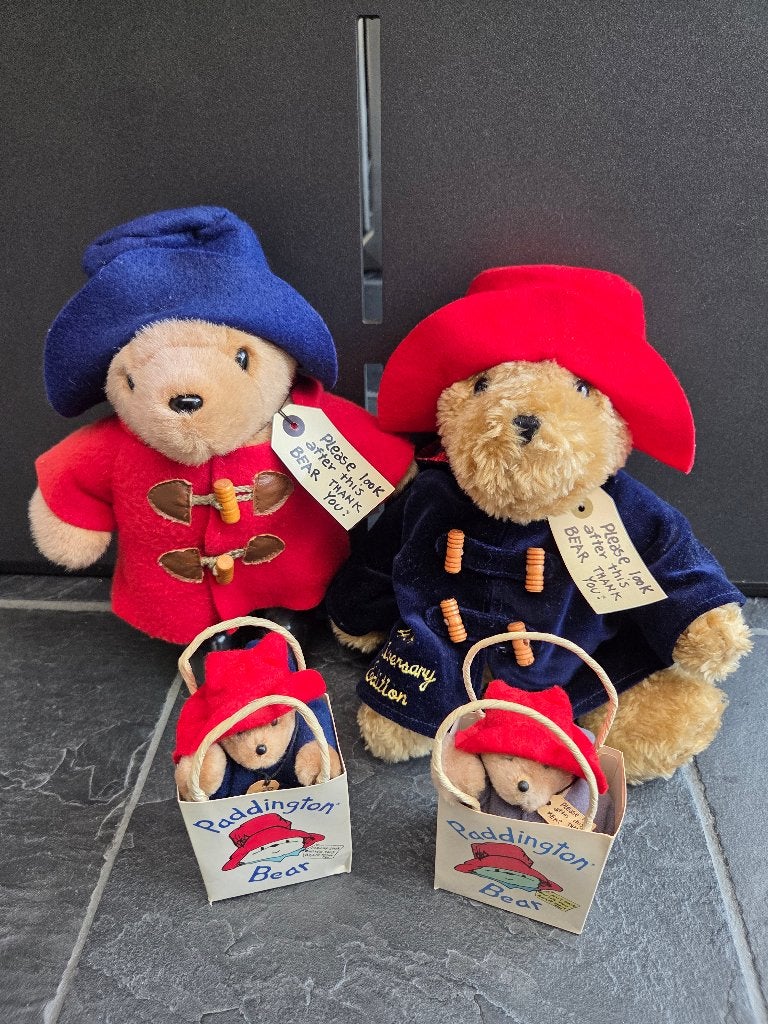 Paddington Bear – 4 st, incl. 40e jubileum Collectors Item, Verzamelen, Verzenden, Zo goed als nieuw, Stoffen beer, Overige merken