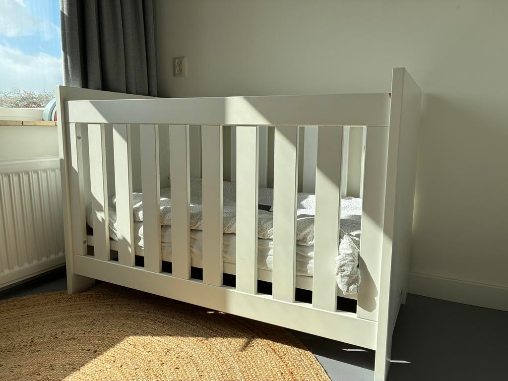 Bopita basic wood ledikant 60x120 incl Aerosleep matras, Ophalen, Gebruikt, Jongetje of Meisje