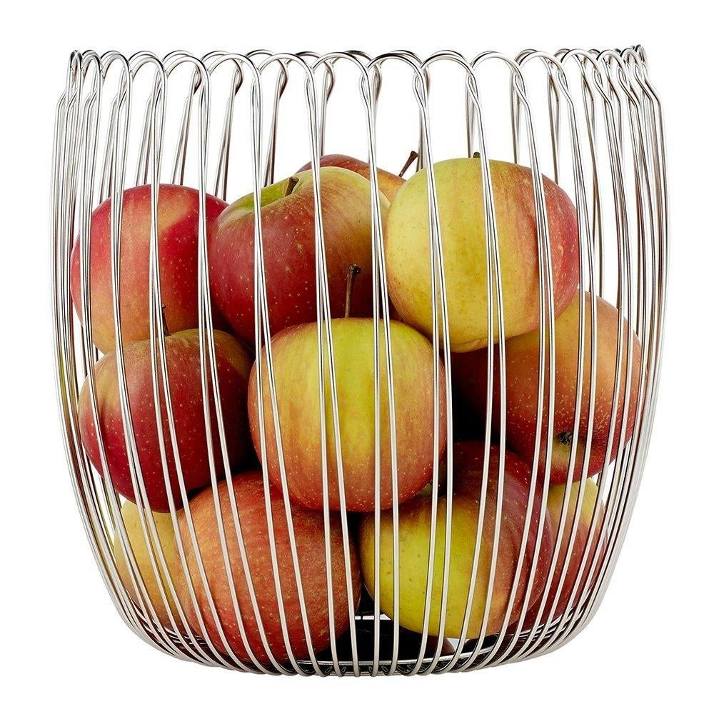 Design RVS Fruitmand Deens ontwerp 8 stuks beschikbaar, Ophalen, Zo goed als nieuw, Rond, Overige materialen