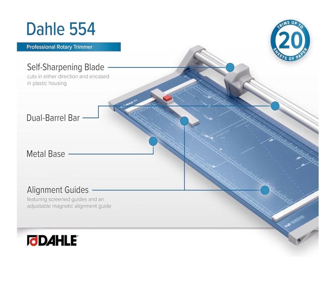 Dahle 554 Professionele A2 Papiersnijder - Zelfslijpend, Ophalen, Nieuw