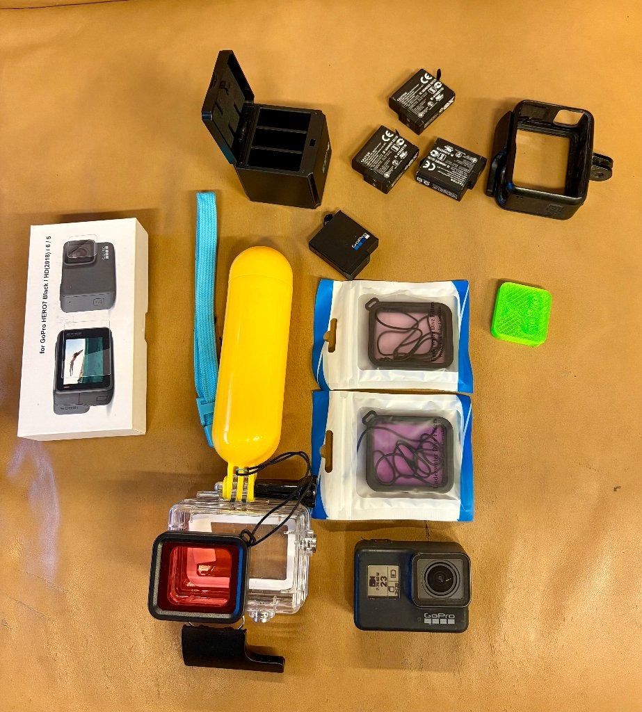 Gopro Hero 7 Black met accessoires voor duiken en meer, Audio, Tv en Foto, Actiecamera's, Ophalen of Verzenden, Gebruikt, GoPro