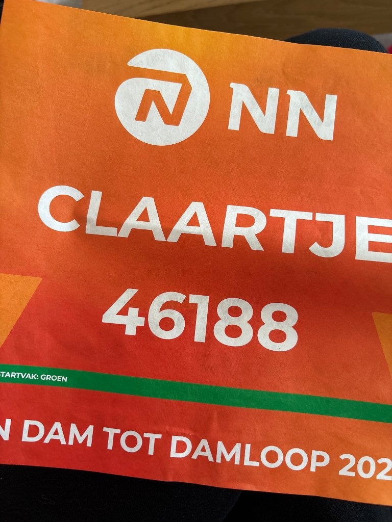Dam tot dam loop startbewijs ruilen