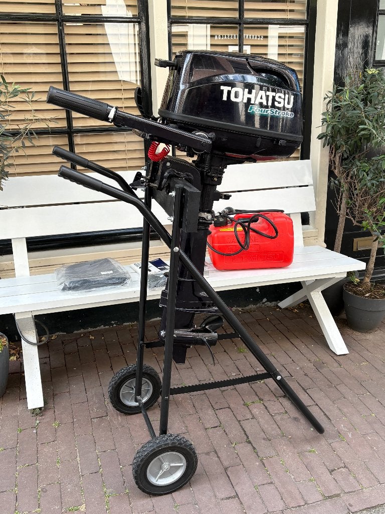 Tohatsu 5pk 4-takt langstaart buitenboordmotor, Ophalen, 5 tot 10 pk, Viertaktmotor, Zo goed als nieuw