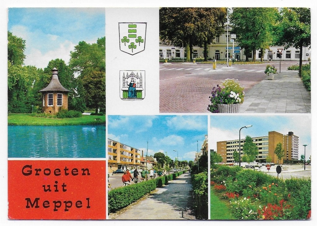 Meppel gelopen ansichtkaart ( B2586), Ophalen of Verzenden, 1980 tot heden, Gelopen, Drenthe