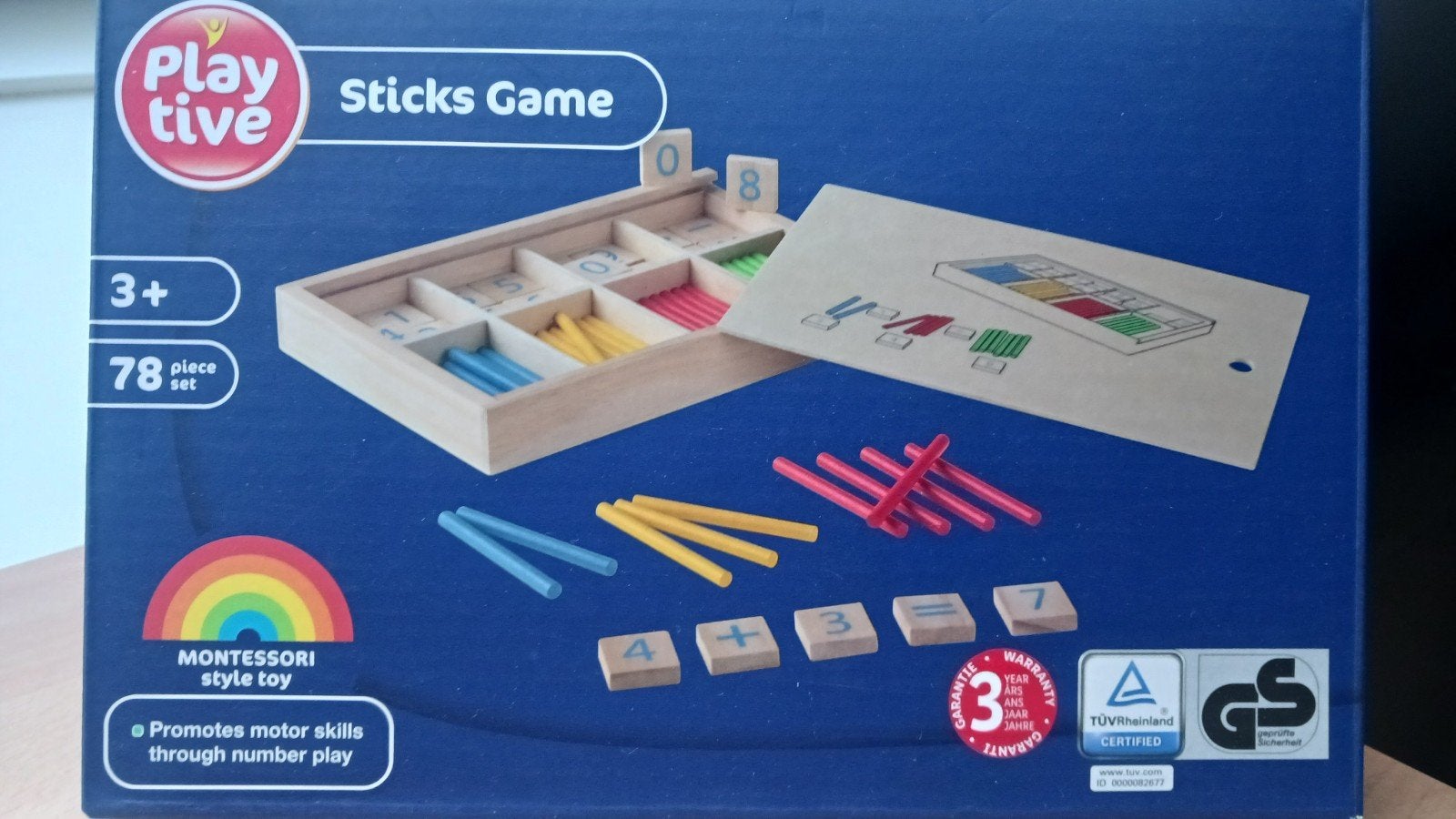 Playtive Montessori Sticks Game - Educatief Rekenspel, Ophalen of Verzenden, Nieuw, Rekenen