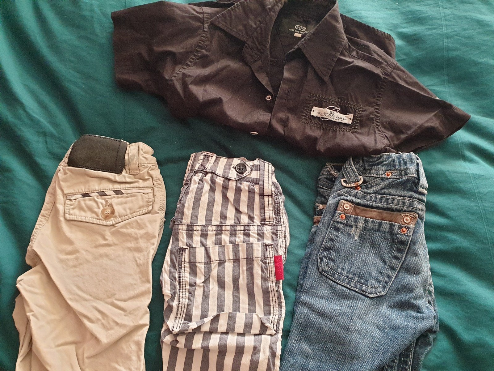 Diesel Jottum Burberry gstar blouse bloesje broeken 80, Kinderen en Baby's, Ophalen, Zo goed als nieuw, Jongetje, Overhemdje of Bloesje