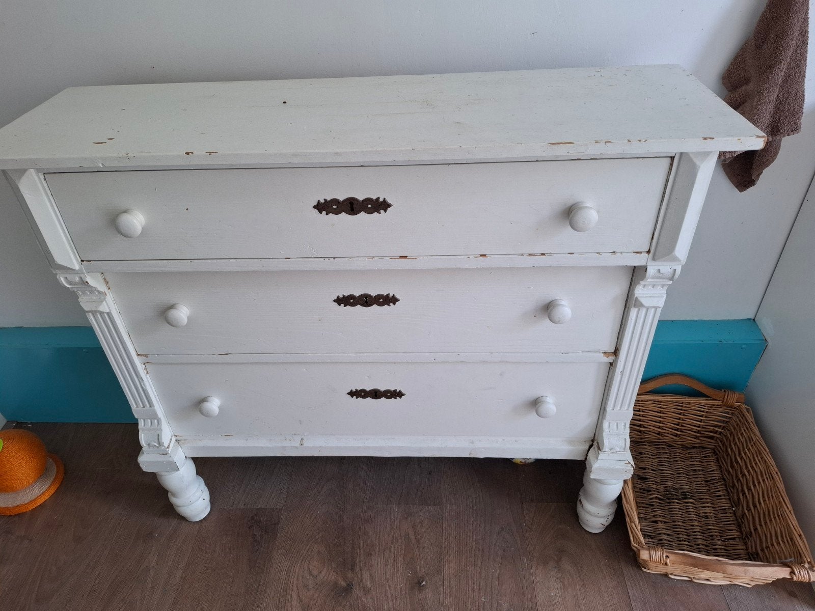 Ladekast met originele details - opknapper, Ophalen, Gebruikt, 100 tot 150 cm, 100 tot 150 cm