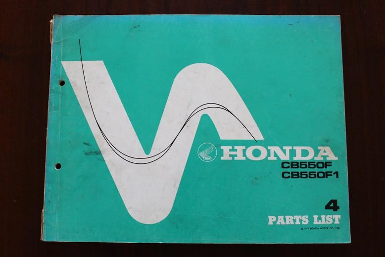 Honda CB550F F1 1977 motorcycle parts list CB550 F F1, Ophalen of Verzenden, Honda