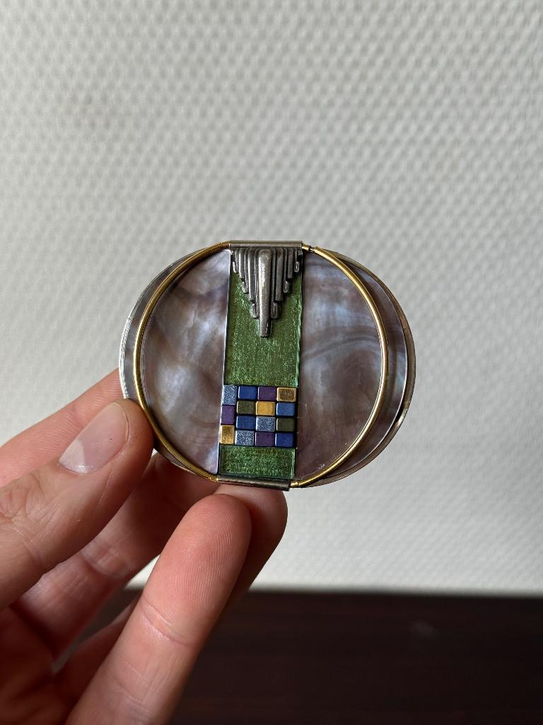 Vintage Design Langani Broche, Art Deco, 50s, 60s, Sieraden, Tassen en Uiterlijk, Ophalen of Verzenden, Zo goed als nieuw, Overige kleuren