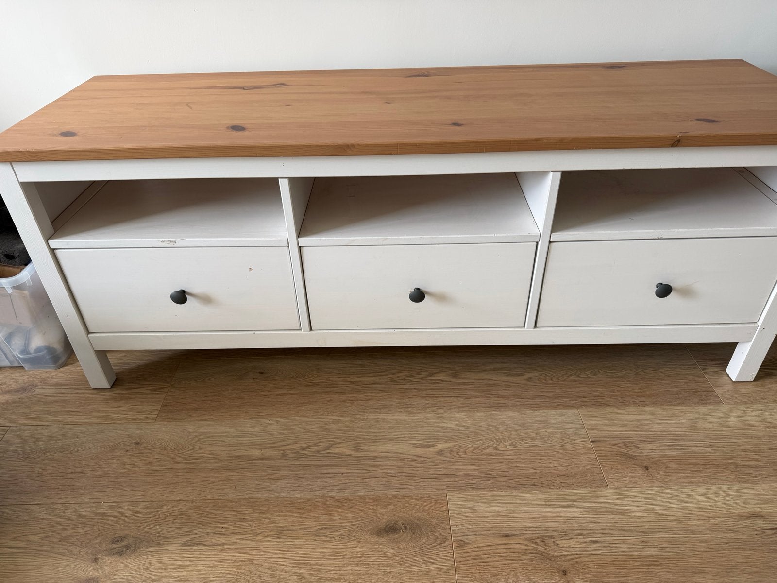 IKEA TV-meubel eiken met lades, Ophalen, Gebruikt, 100 tot 150 cm, Eikenhout